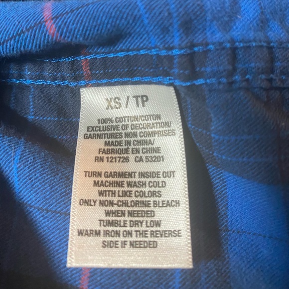 RARE Aeropostale Plaid Flannel Shirt Top UNISEX Style 100% Cotton - Picture 9 of 9